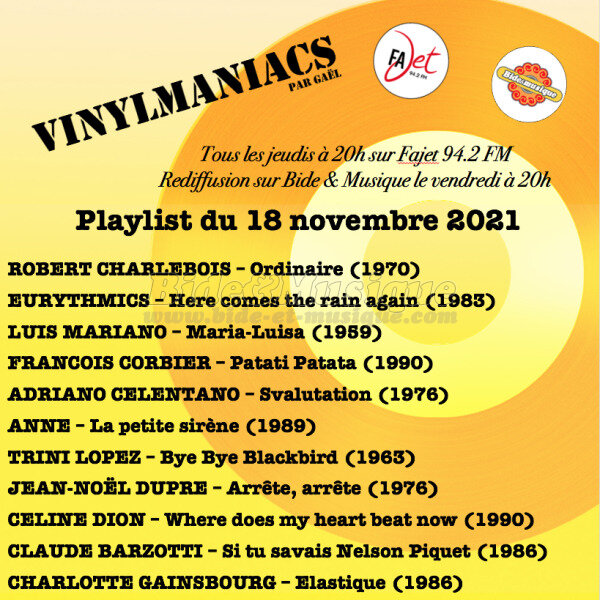 Vinylmaniacs - Emission n189 (18 novembre 2021)