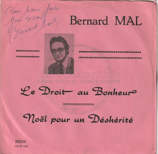 Bernard Mal - Nol pour un dshrit