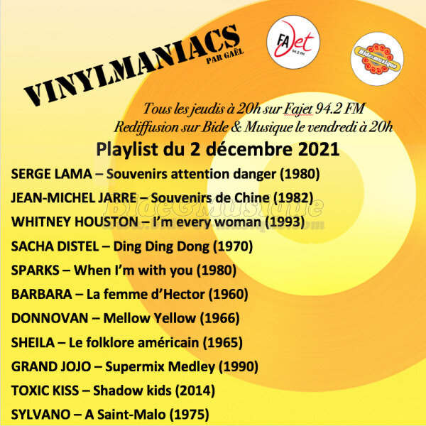 Vinylmaniacs - Emission n�191 (2 d�cembre 2021)