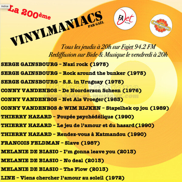 Vinylmaniacs - Emissions : Vinylmaniacs (rediffusion)