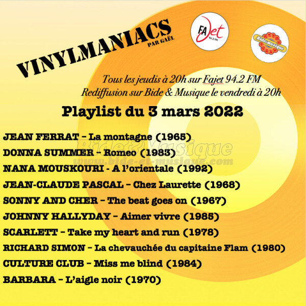 Vinylmaniacs - Emission n203 (3 mars 2022)