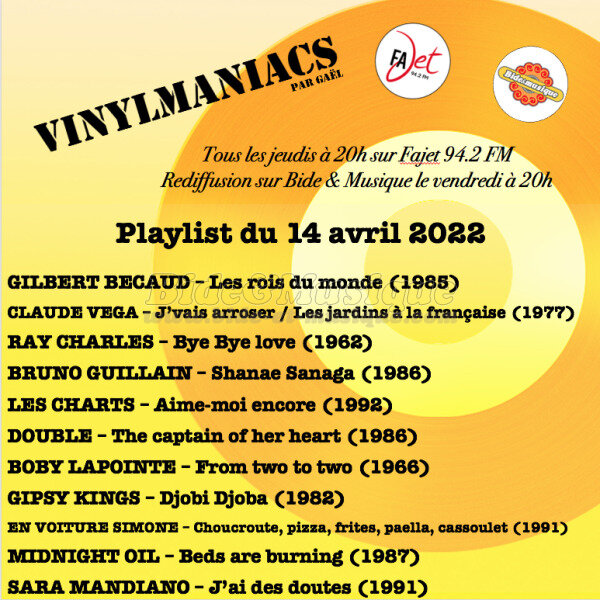 Vinylmaniacs - Emission n208 (14 avril 2022)