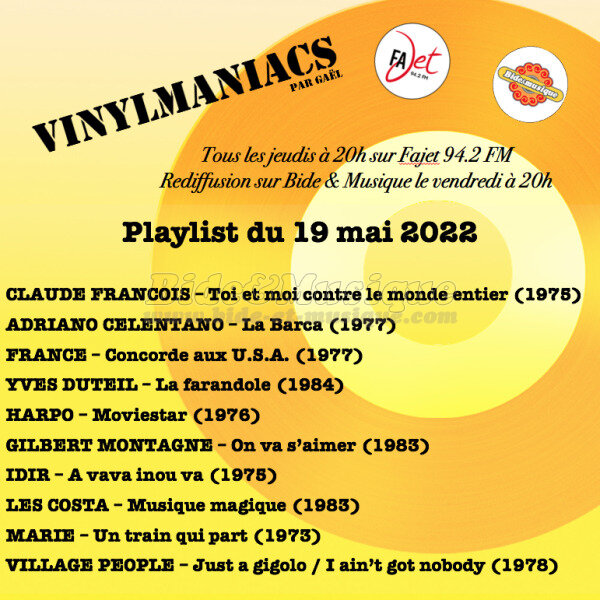 Vinylmaniacs - Emission n°213 (19 mai 2022)