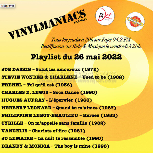 Vinylmaniacs - Emission n�214 (26 mai 2022)