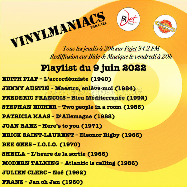 Vinylmaniacs - Emission n216 (9 juin 2022)