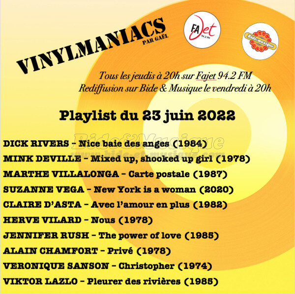 Vinylmaniacs - Emission n218 (23 juin 2022)