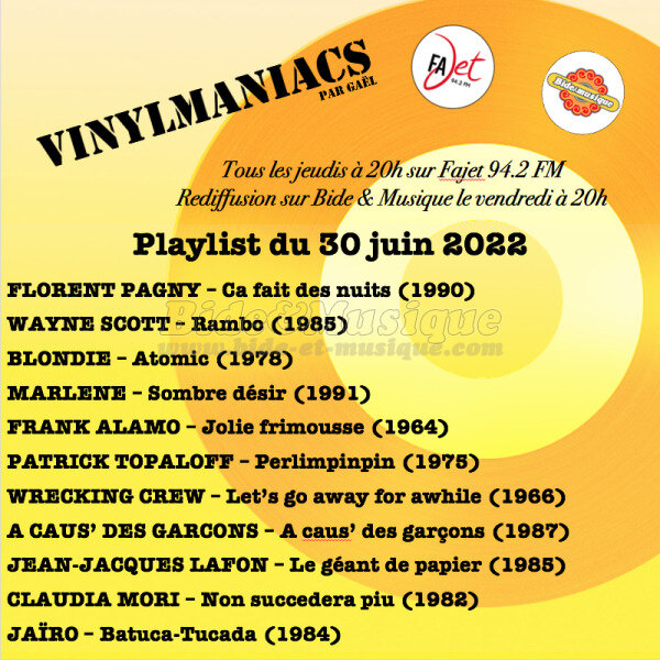 Vinylmaniacs - Emission n219 (30 juin 2022)
