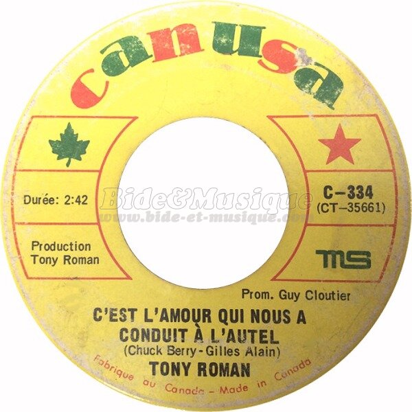 Tony Roman - C'est l'amour qui nous a conduit  l'autel