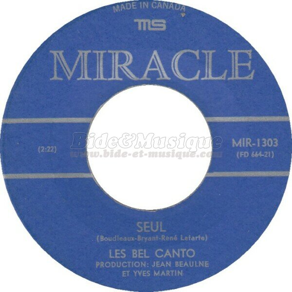 Bel Canto, Les - Vive le Qu�bec Bide !