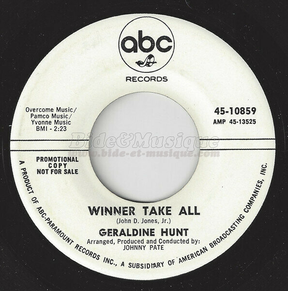Geraldine Hunt - Winner takes all