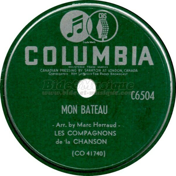 Les Compagnons de la Chanson - Mon bateau