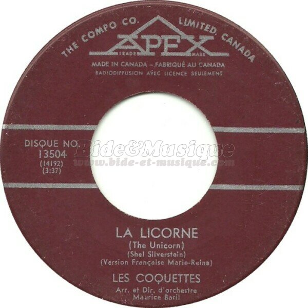 Les Coquettes - La licorne