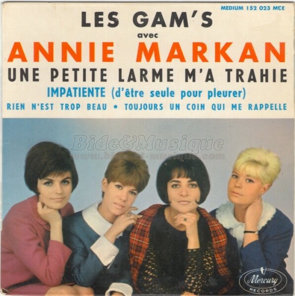 Les Gam's avec Annie Markan - Une petite larme m'a trahie