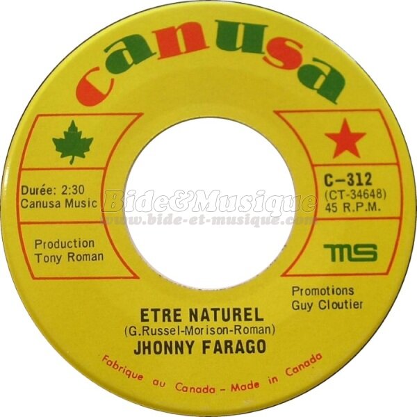 Johnny Farago - Etre naturel