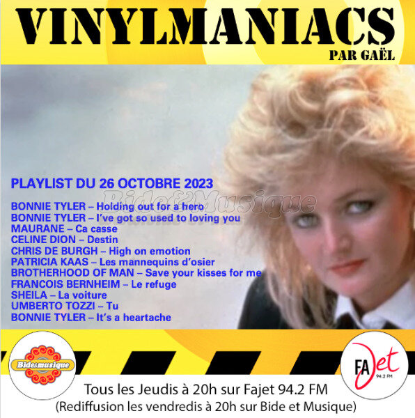Vinylmaniacs - Emission n�278 (26 octobre 2023)