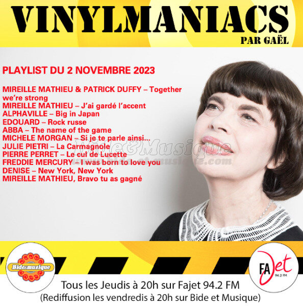 Vinylmaniacs - Emission n�279 (2 novembre 2023)
