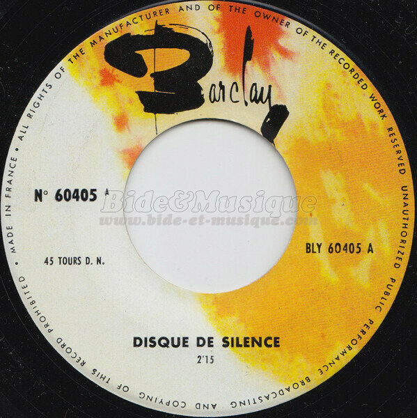 Barclay - Disque de silence