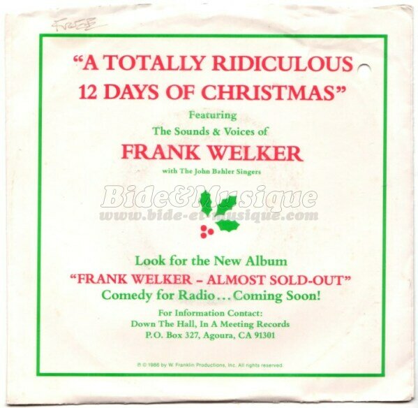 Frank Welker with the John Bahler Singers - A totally ridiculous 12 days of Christmas