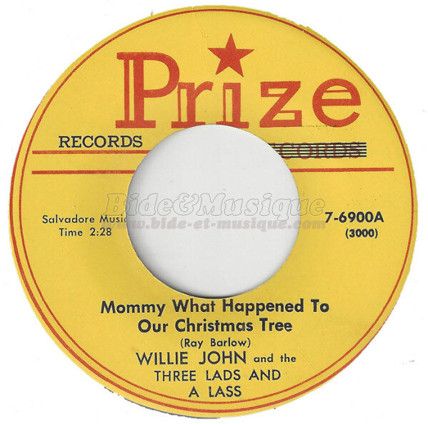 Willie John and the Three Lads and a Lass - Mommy what happened to our Christmas tree