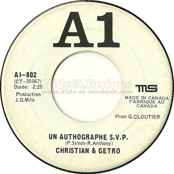 Christian et Getro - Un autographe SVP