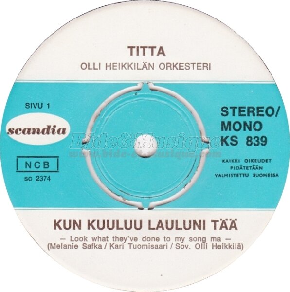 Titta - Kun kuuluu lauluni t��
