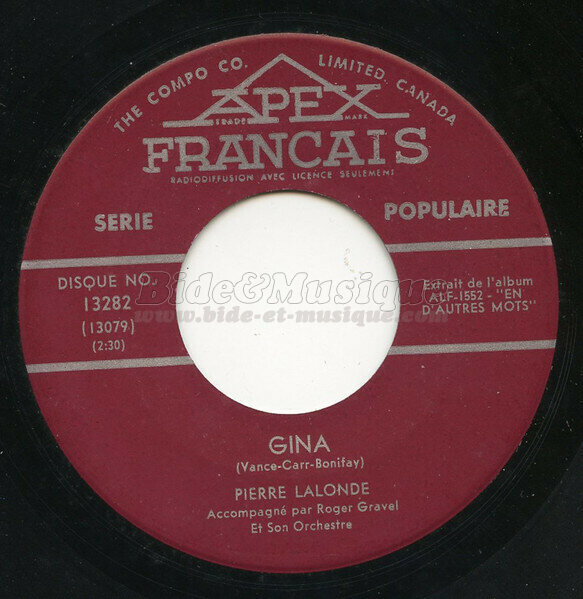 Pierre Lalonde - B&M chante votre pr�nom