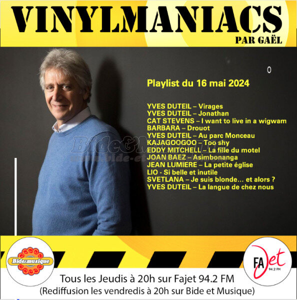 Vinylmaniacs - Emission n�306 (16 mai 2024)