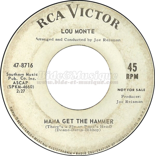 Lou Monte - Bonne f�te Maman !