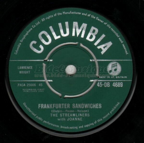 The Streamliners with Joanne - Frankfurter sandwiches