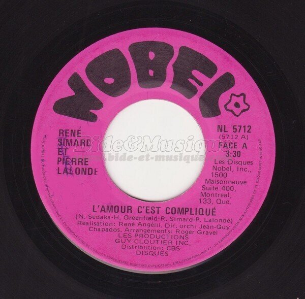 Pierre Lalonde et Ren%E9 Simard - L%27amour c%27est compliqu%E9