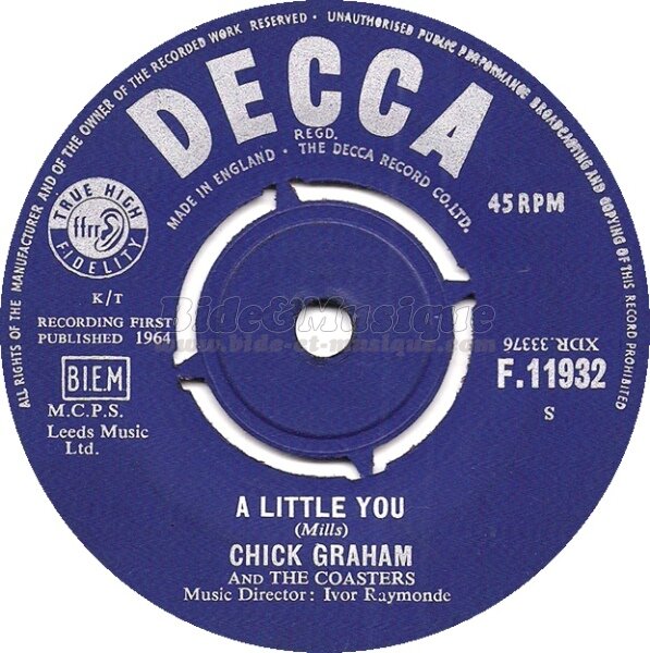 Chick Graham and the Coasters - A little you