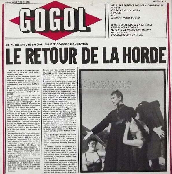Gogol 1er et La Horde - Voil%E0 des paroles faciles %E0 comprendre