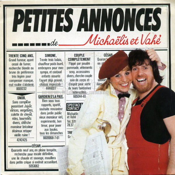 Michalis et Vah - Petites annonces