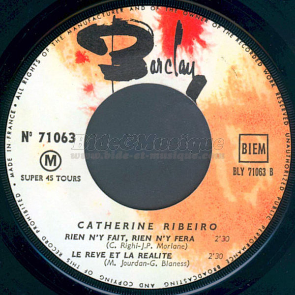 Catherine Ribeiro - Rien n'y fait, rien n'y fera