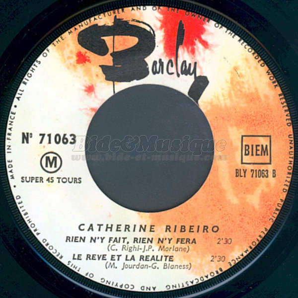 Catherine Ribeiro - Rien n%27y fait%2C rien n%27y fera