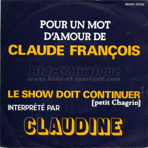 Claudine - Le show doit continuer %28petit chagrin%29