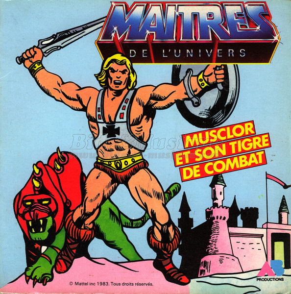 Les Matres de l'Univers - Musclor et son tigre de combat face A