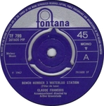 Claude François - Bench number 3 Waterloo station