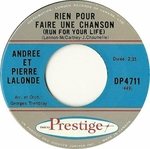 Andre et Pierre Lalonde - Rien pour faire une chanson